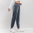 thumbnail image 5 of WMTBSRSW Velvel Jogger Sweatpants for Women Comfy Elastic Waisted Athletic Sweatpants with Pockets Casual Trousers with Pockets Blue Medium, 5 of 6