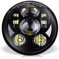 thumbnail image 1 of LAICAIW Wisamic 5-3/4" 5.75" LED Headlight-Compatible with Harley Davidson Dyna Street Bob Super Wide Glide Low Rider Night Rod Train Softail Deuce Custom Sportster Iron 883-Black, 1 of 6