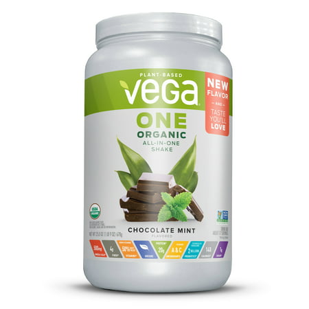 Vega One Organic Vegan Protein Powder, Chocolate Mint, 20g Protein, 1.6