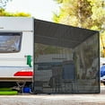 thumbnail image 4 of Goplus 9' x 7'RV Awning Side Shade Black Mesh Screen Sunshade with Complete Kits, 4 of 7