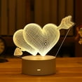 thumbnail image 2 of QWZNDZGR 3D Night Lamp Desktop Night Light Boys and Girls Holiday Valentine's Day Gift Wedding Decorative Bedroom Bedside Table Lamp, 2 of 6