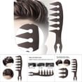 thumbnail image 3 of Three-sided Hair Comb For Men's Oil Hair Portable Wide Large Tooth Long Handle Hairstyle Comb 6 Types, 3 of 8