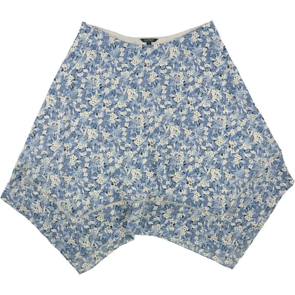 Ralph Lauren Womens Floral A-line Skirt, White, Plus Size, 16W