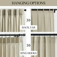 thumbnail image 3 of Sand Pinch Pleated Semi Sheer Curtains Textured Linen Blended Light Filtering Window Curtains 120 inch for Living Room Bedroom Patio Pinch Pleat Drapes with Hooks 10FT 60" Wx120 Lx1, 3 of 15