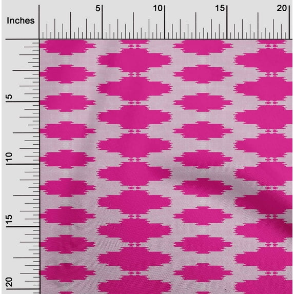 oneOone Cotton Poplin Fabric Plus Sign Kasuri Print Fabric By Yard 42 Inch Wide