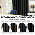 thumbnail image 2 of Deconovo Black Total Blackout Curtains 84 inches 2 Panels Thermal Insulated Curtains for Bedroom 52"x84", 2 of 8