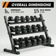thumbnail image 5 of Mikolo Rubber Hex Dumbbell Set with Racks and FID Weighted Bench, Options in 450lbs, Strength Training Weight Set Home Gym, 5 of 15