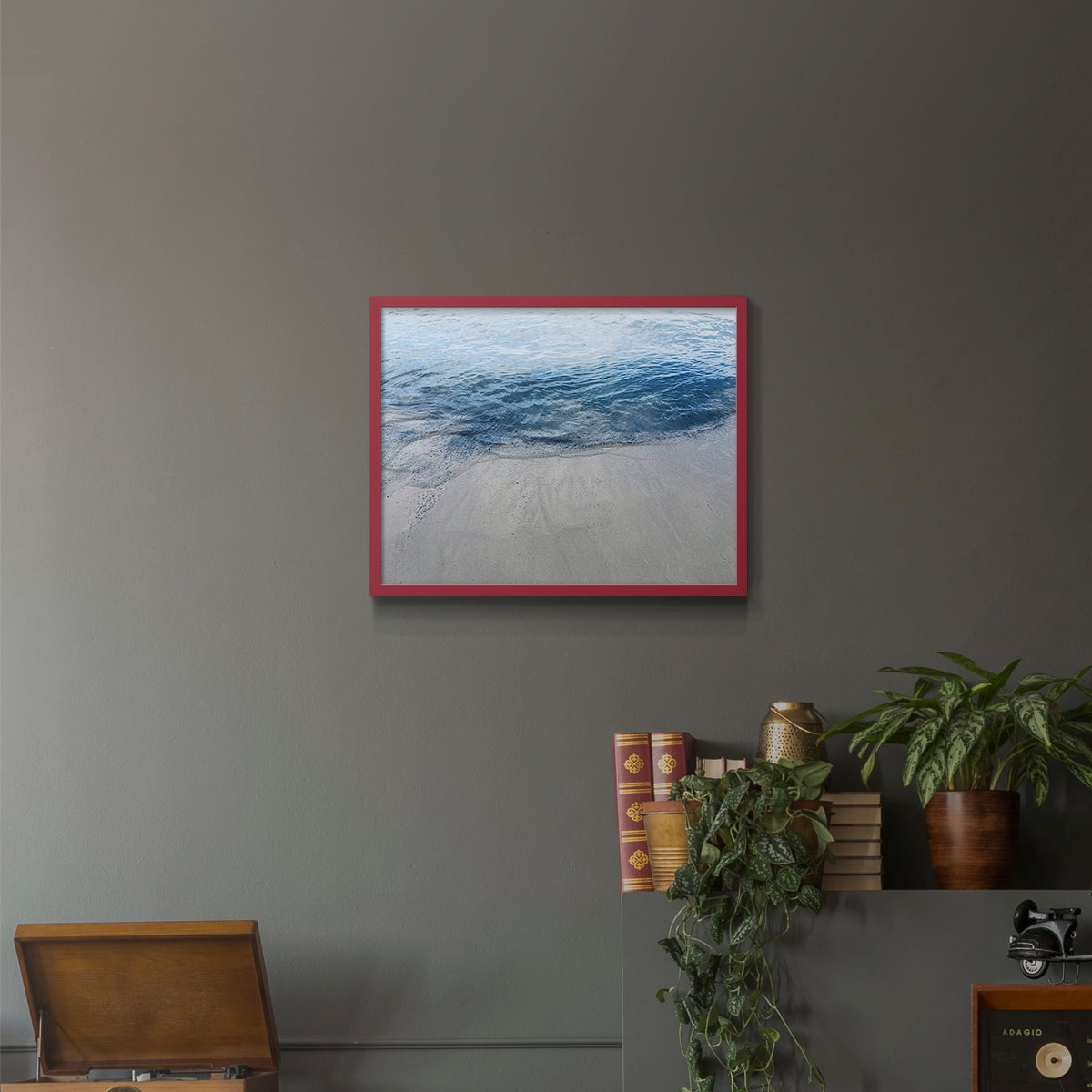 Aegean Blue Water by Nan - Restickable Framed Giclée Print