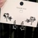 thumbnail image 4 of Pendientes creativos de amor oscuro, pendientes de diseño de nicho femenino, pendientes de circonita de estrella de cinco puntas, estrella Terminator Adecuado para la ocasión, 4 of 6