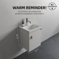 thumbnail image 3 of Bathroom Vanity with Sink, Floating Small Bathroom 16'' Wall Mounted Vanity Modern Cabinet with Soft-Close Door, Chrome Faucet, Pop-up Drain, P-Trap, White, 3 of 7