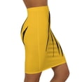 thumbnail image 4 of Effete Feline Claw Marks Scratch Women Mid-Waist Pencil Skirt (AOP), 4 of 5