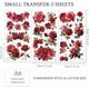 thumbnail image 2 of Juego de 3 calcomanías de rosas rojas para muebles y manualidades, 6x12 pulgadas, calcomanías de mariposas para muebles, pegatinas de rosas rosas para transferir., 2 of 9
