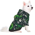 thumbnail image 2 of Fotbe Dinosaur and Bone Print Small Dog Sweater Hoodies Pet Grey Hooded Soft Fleece Sweatshirts with Pocket Fall Winter Puppy Cat Sweaters Warm Clothes-X-Small, 2 of 7