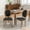 Black, variant on HUTWIFE Home Mid-Century Adult PU Leather Dining Side Chairs, Green (Set of 2)