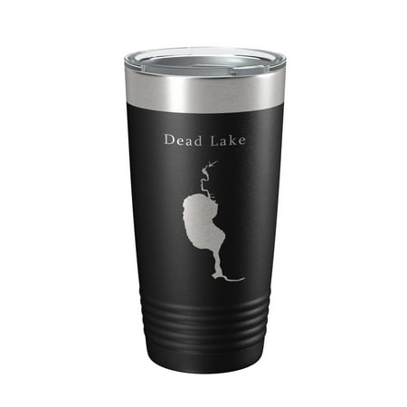 

Dead Lake Map Tumbler Travel Mug Insulated Laser Engraved Coffee Cup Florida 20 oz Black