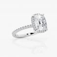 thumbnail image 2 of Ariana Jewel 14K White Gold Plated Diamond Ring - Cushion Cut Excellent 1.8 Ct Diamond Ring for Women's - Halo Solitaire with Accent Engagement Rings for Her - Classic Engagement Rings Gifts, 2 of 3