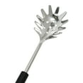 thumbnail image 4 of Bloomingville Stainless Steel Slotted Pasta Server with Mango Wood Handle and Leather Tie, Black, 4 of 4