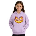 thumbnail image 5 of Grblisyd Girls Hoodies Sweatshirt Casual Sport Clothing for Kids Fashion Pumpkin Face Trendy Hooded Pullover 6-13 Years Old Fall Outfit, 5 of 6