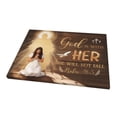 thumbnail image 2 of Inspirational Women's Canvas Wall Art - God is with Her She Will Not Fall, Empowerment for Women Positive Message Framed Canvas Art Decor, Gift for Daughter Wife, 2 of 7
