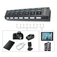thumbnail image 3 of USB 3.0 High Speed Hub with Separate Seven Ports Compact Lightweight Power Adapter Hub with Power Supply, 3 of 11