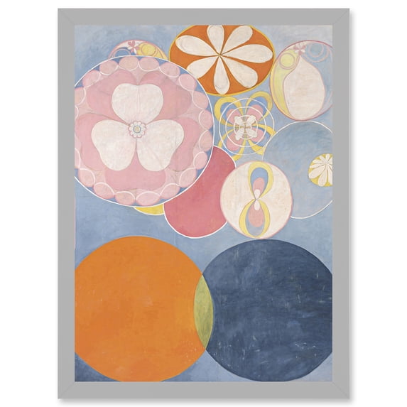 Hilma Af Klint Group IV No 2 Ten Largest Youth Abstract Artwork Framed Wall Art Print A4