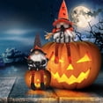 thumbnail image 5 of Halloween Plush Gnome, Handmade Swedish Tomte Elf Scandinavian Nisse Plush Gnomes Ornaments for Halloween Farmhouse Home Kitchen Decor, 5 of 11