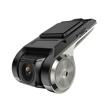 Dcenta USB Dash Camera Car DVR HD720P  90° Rotating Lens 170° Wide Angle Road Video Recorder Automatic Cyclic Coverage Recording G-Sensor
