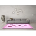 thumbnail image 3 of Ahgly Company Indoor Rectangle Solid Pink Modern Area Rugs, 7' x 10', 3 of 4