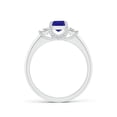 thumbnail image 2 of Angara Natural 0.75 Ct. Tanzanite with Diamond Classic Ring in 14K White Gold for Women (Ring Size: 11), 2 of 9