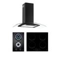thumbnail image 1 of Combo Parrilla de inducción para cocina con Campana de pared negra 90 cm y Parrilla de gas 2 quemadores, 1 of 18