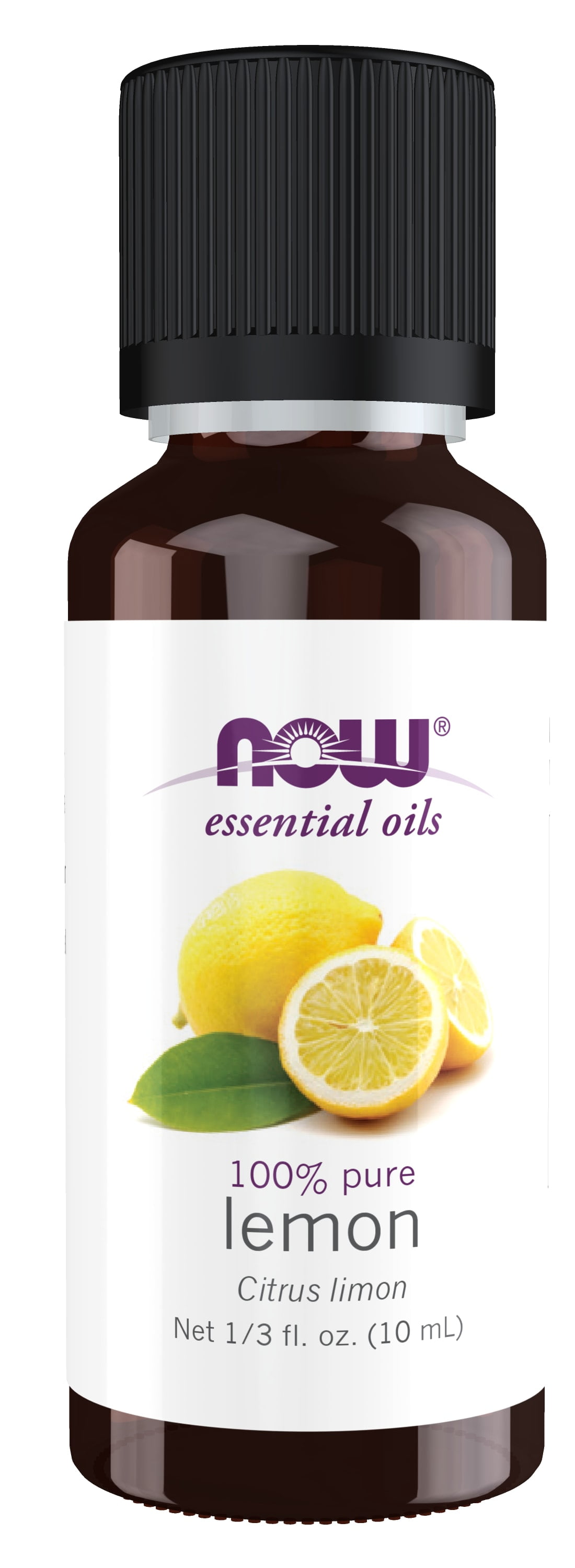 NOW Essential Oils, Lemon Oil, Cheerful Aromatherapy Scent, Cold Pressed, 100% Pure, Vegan, Child Resistant Cap, 1-Ounce