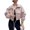 Pink short zip up jacket women a1, variant on Womens Cropped Long Sleeve Jacket Solid Color Zip Up Lightweight Oversized Utility Anorak Coat with Pockets Casual Fashion Fall Outfit, White M