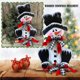 thumbnail image 2 of Navidad muñeco de nieve de madera decoración estatua jardín decoración de nieve regalo de Navidad, 2 of 5