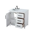 thumbnail image 6 of Elegant Lighting VF29536WH Alina 36" Free Standing Single Basin Vanity Set - White, 6 of 7