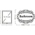 thumbnail image 2 of 1pc PVC Wall Stickers Rectangle with Word Bathroom for Home Living Room Bedroom Decoration Floral Pattern 440x350mm, 2 of 8