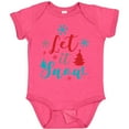 thumbnail image 3 of Inktastic Let It Snow, Snowflakes, Christmas - Red Blue Gray Boys or Girls Baby Bodysuit, 3 of 5