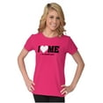 thumbnail image 3 of I Love Me Funny Flirty Valentines Day Womens Slim Fit Graphic Tee Brisco Brands S, 3 of 5