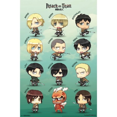 Trends International Attack on Titan - Chibi Characters Poster