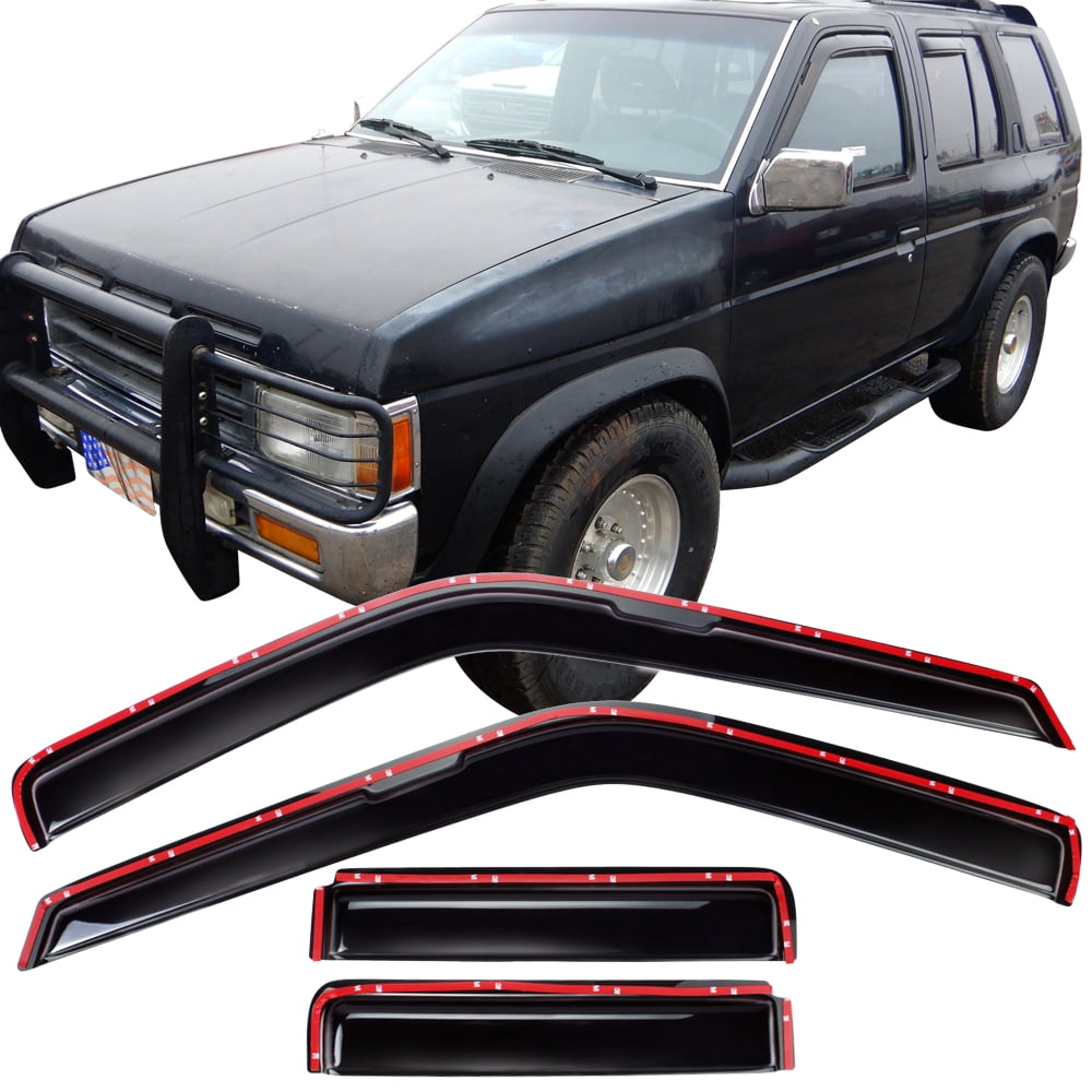 Fits 90-95 Nissan Pathfinder In Channel Style Acrylic Window Visors 4Pc