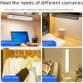 thumbnail image 4 of Lumière Miroir LED Rechargeable avec 3 Modes de Couleur, Installation Sans Perçage, Luminosité Réglable – Conception Compacte de 26 cm pour Salle de Bain, Cuisine, Chambre / Comprend Câble de Chargement USB de 2 m, 18650, 4 of 6
