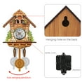 thumbnail image 3 of BRI Reloj de cuco antiguo de madera, casa de pájaros, reloj de pared, decoración del hogar, reloj de cuco colgante, péndulo con campana oscilante automática, decoración del hogar, 3 of 8