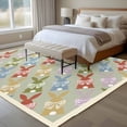 thumbnail image 4 of Easter Area Rugs 8'x10', Small Throw Rugs for Living Room Patio, Watercolor Cartoon Rabbits Cute Bunny Animal Gray Green Indoor Outdoor Rug Non-Slip Low Pile Carpet Runner Reversible Floor Mats, 4 of 8