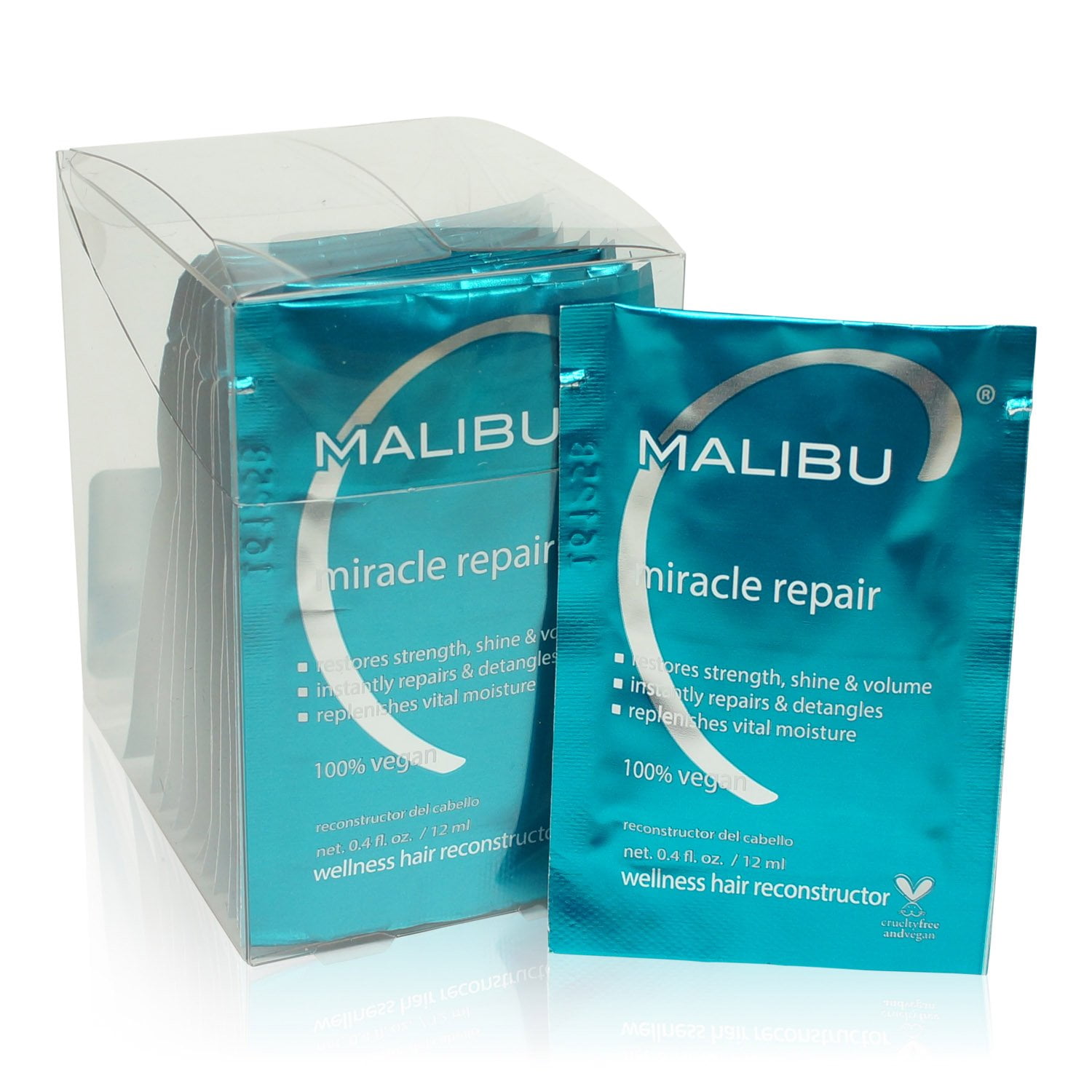 Malibu miracle repair treatment hair treatments count styling care type Malibu C Miracle Repair Wellness Hair Treatment 12 Count - Walmart.com