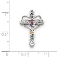 thumbnail image 2 of 14k White Gold Genuine Mother's Cross Pendant, 2 of 4