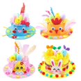thumbnail image 1 of Children Diy Easter Hat Set Decorations Crafts , To Make Your Own Easter Bonnet Game Supplies For KindergartenBlue, 1 of 4