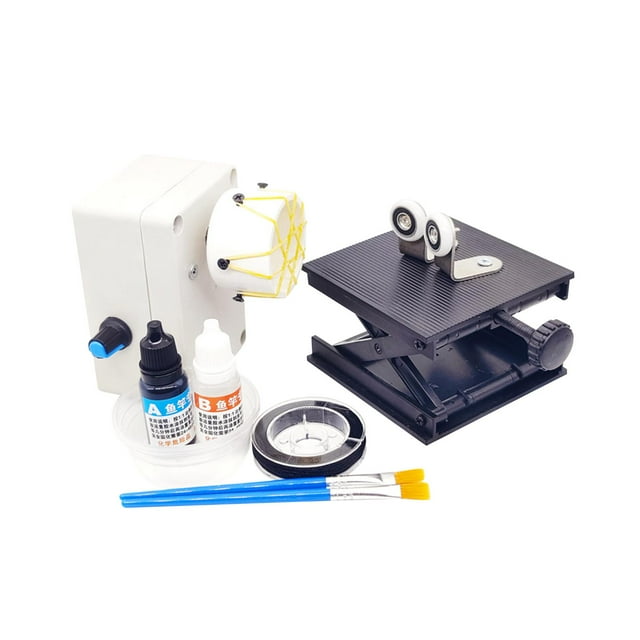Colaxi Kits de Réparation de Tige d'Enroulement Bricolage Outils d'Enroulement Séchage Base de Bricolage Portable Fixation de Tige Accessoires d'Enroulement de Tige avec Colle Noire 30 g