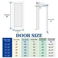 thumbnail image 5 of 30" X 80" Black 1 Full Lite Frosted Glass Standard Pantry Door French Interior Slab Door, 5 of 6