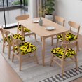 thumbnail image 6 of Sunflower Seat Covers for Dining Room Chairs Set Of 6,Stretch Printed Washable Chair Seat Cover with Elastic Ties and Button,Removable Waterproof Couch Cushion Covers, 6 of 6