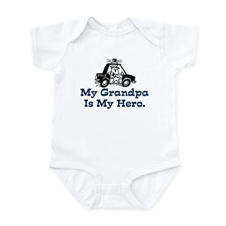 

CafePress - My Grandpa Is My Hero (Police) Infant Bodysuit - Baby Light Bodysuit Size Newborn - 24 Months