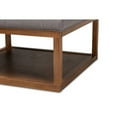 thumbnail image 4 of Alvere Modern and Contemporary Grey Fabric Upholstered Walnut Finished Cocktail Ottoman, 4 of 5